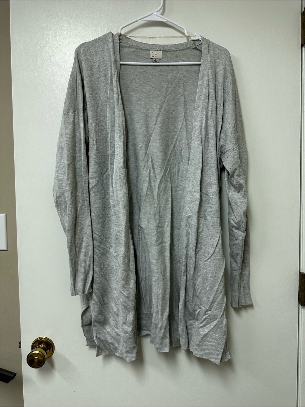 a new day Light Gray Open-Front Cozy Cardigan
